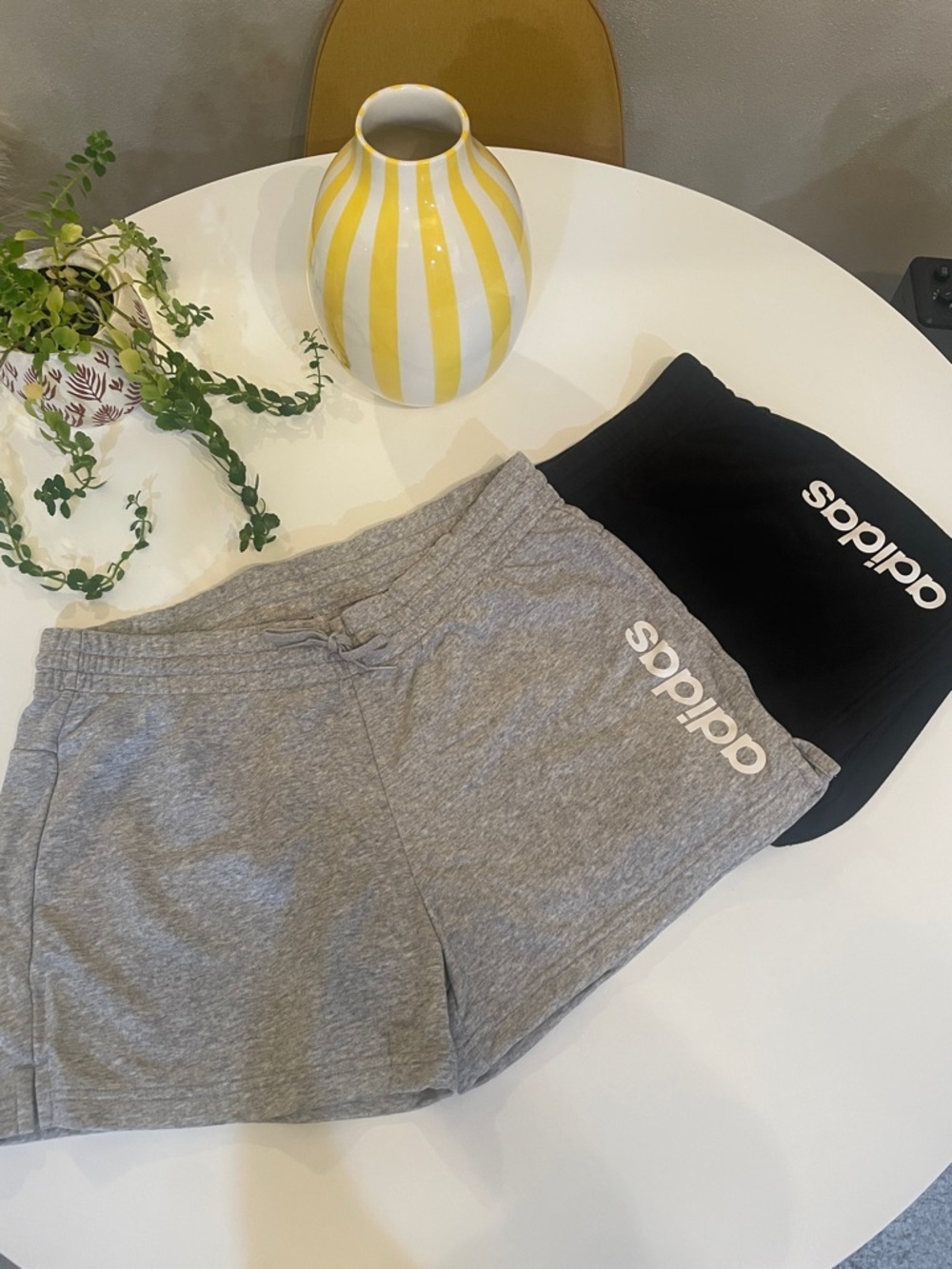 adidas Women’s Gray & Black Logo Knit Shorts Bundle XL